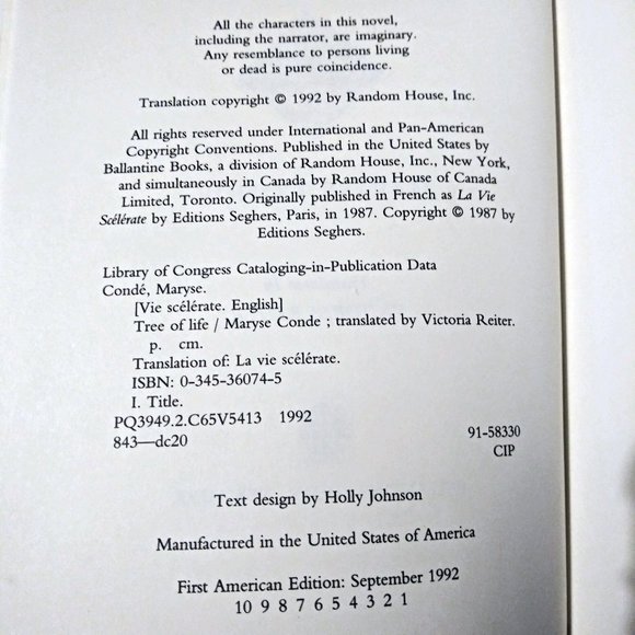 First Edition, Tree of Life, Maryse Condé, Collectible, Malcolm X, Martin Luther - Picture 9 of 11